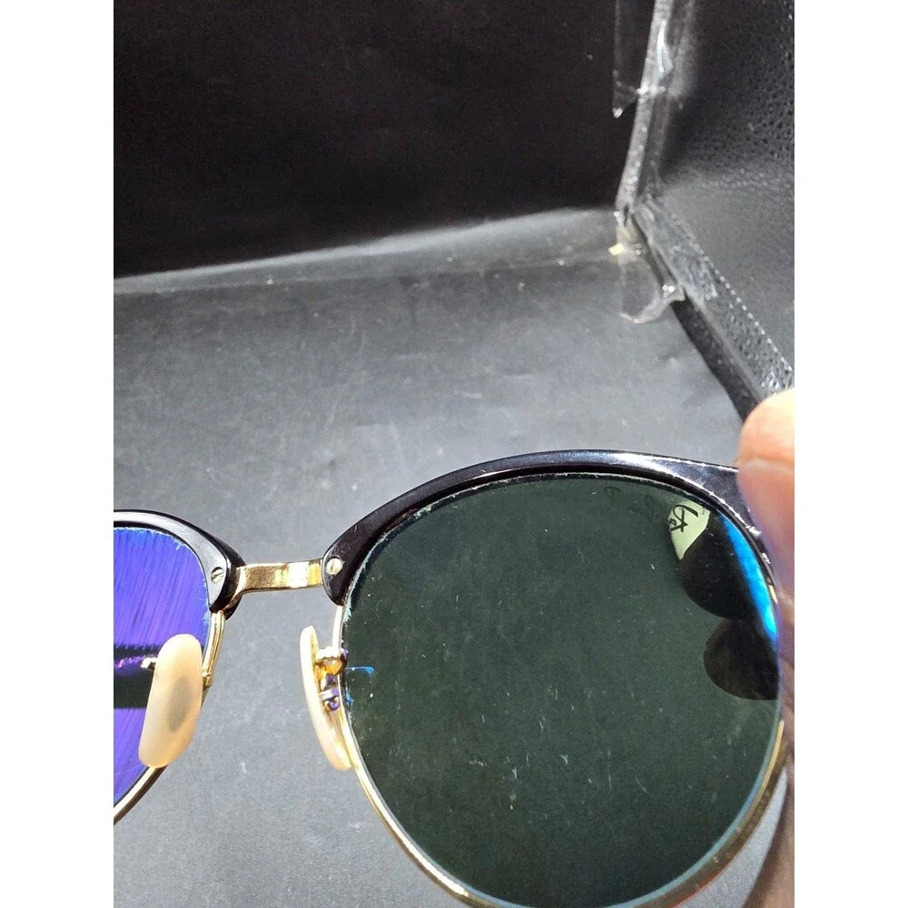 Ray-Ban RB4246 Clubmaster Classic Polarized Sunglasses 901/58 Black/Gold 51mm
